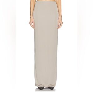 HELSA Matte Jersey Slim Skirt in Oyster